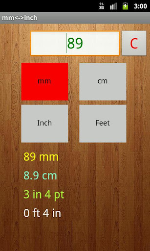 毫米/吋 转换工具截图2