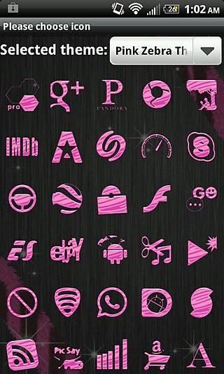 PINK ZEBRA THEME FOR LAUNCHER截图6