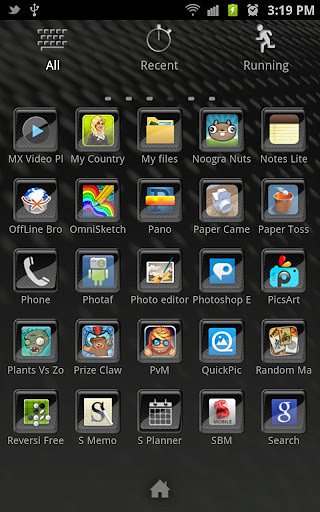 Carbon Fiber Go Launcher Theme截图2