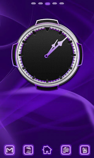 Neon Purple Style Clock截图2