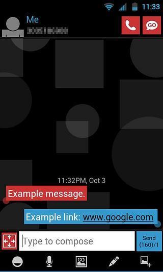 GO SMS THEME - Red Blue Shapes截图4