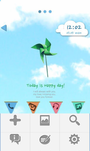 CUKI Themes Blue sky pinwheel截图2