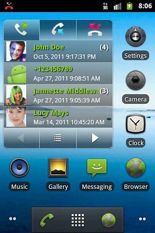 SUI Call Log Widget截图2