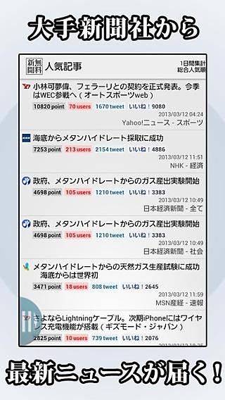 无料で読める新闻〜読売・朝日・毎日・产経・日経新闻・NHK他截图8