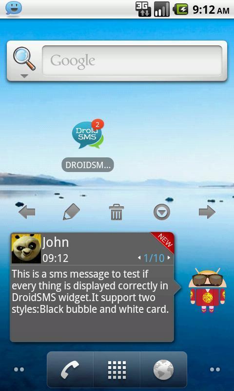 DROIDSMS Widget截图3