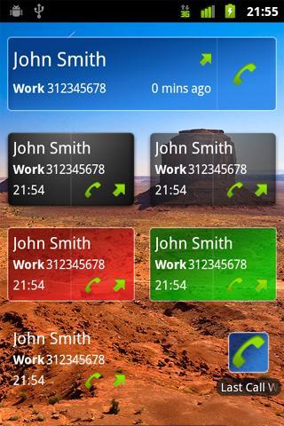 最后未接电话 Last Call Widget截图1