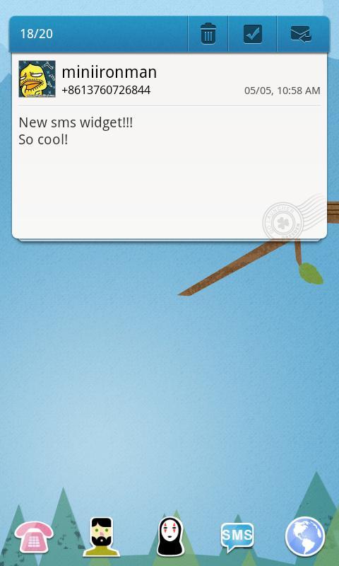 短信GO桌面小部件截图2