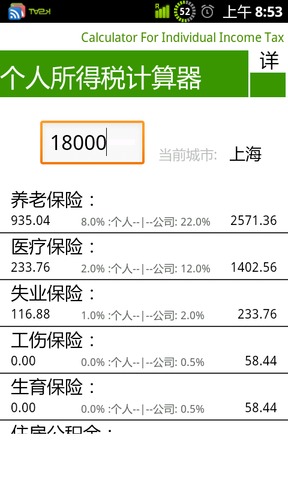华丽个人所得税计算器截图2