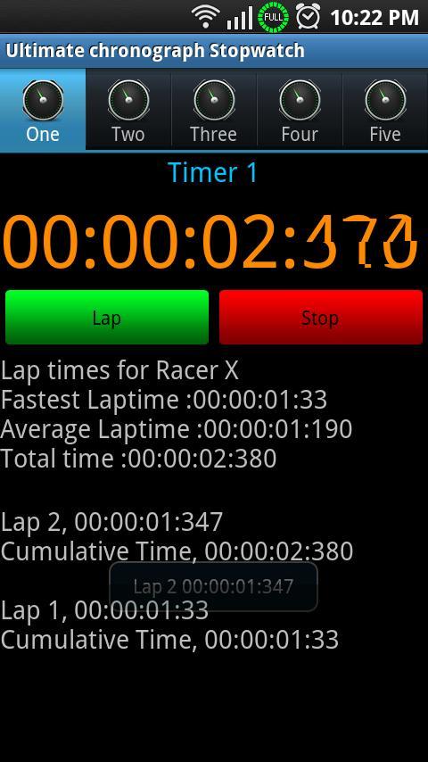 多重码表计时器 Ultimate Chronogragh Stopwatch截图2