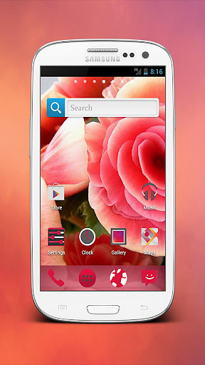 Pink HD GO Launcher Theme截图4