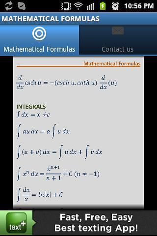 MATHEMATICAL FORMULAS截图1