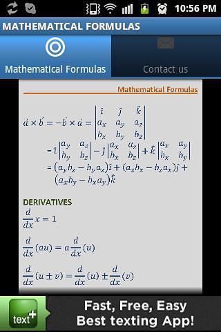 MATHEMATICAL FORMULAS截图2