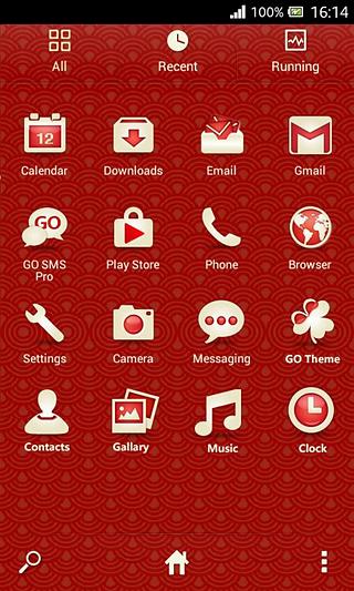 Zh-Red  GO Launcher EX Theme截图5