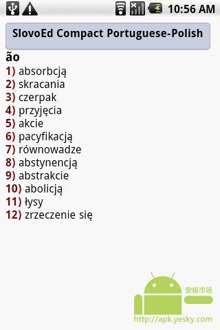 SlovoEd字典波兰 - 葡萄牙字典截图1