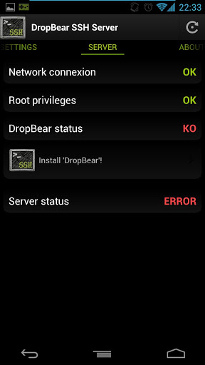 DropBear SSH Server截图1