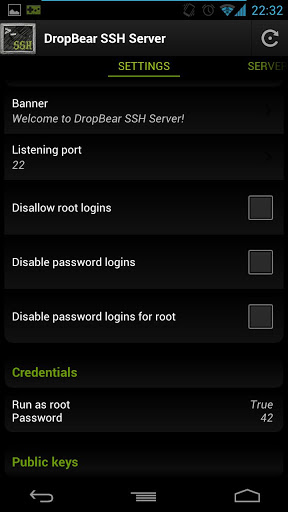 DropBear SSH Server截图4