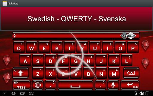 SlideIT Swedish [QWERTY] - Svenska Pack截图4