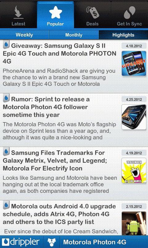 Drippler Motorola Photon 4G截图2