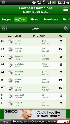 ESPN Fantasy Football 2012截图3