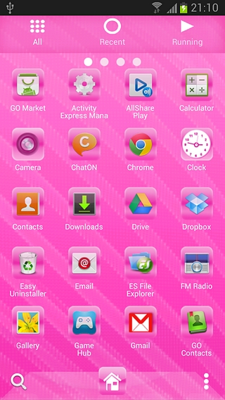 GO Launcher Pink iPhone Theme截图2