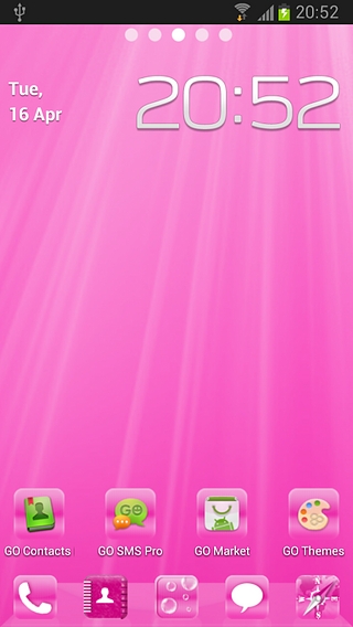 GO Launcher Pink iPhone Theme截图5