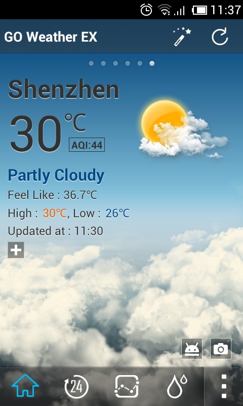 Defalut theme  GOWeatherEX截图3