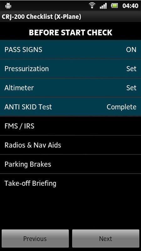 CRJ-200 Checklist截图1