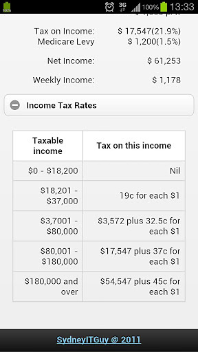 Income Tax Calculator 2012截图2