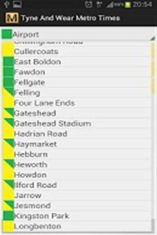 Tyne and Wear Metro Live Times截图2