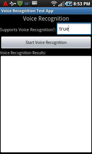 Voice Recognition Test App截图1