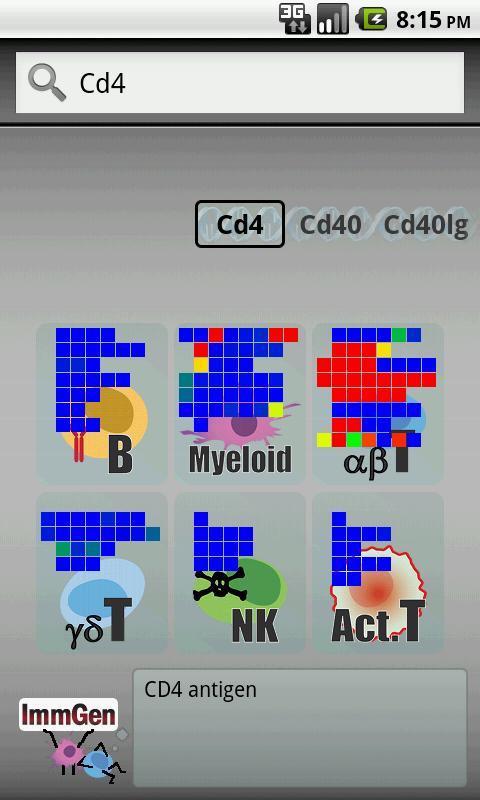 ImmGen Gene Expression Search截图1