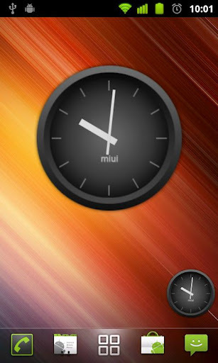 Dark Analog Clock Widget截图1