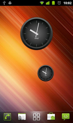 Dark Analog Clock Widget截图2