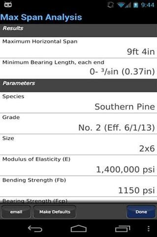 安东尼木材跨度计算器截图7