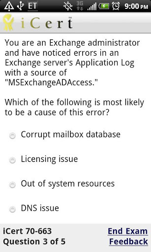 iCert 70-663 Practice Exam截图2