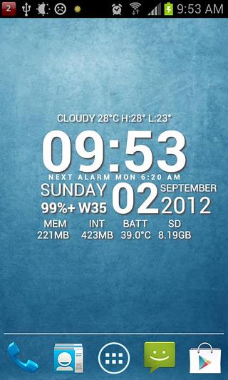 Super Typo Weather Info Clock截图5