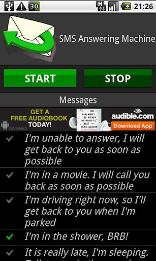 SMS Answering Machine Free截图1