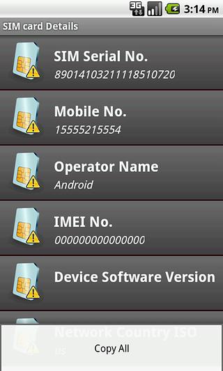 SIM Details-Device Details Lite截图2