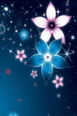 Glitter Of Blue n Pink Flowers截图3