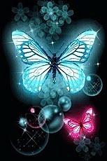 blue &amp; pink butterfly glit...截图2