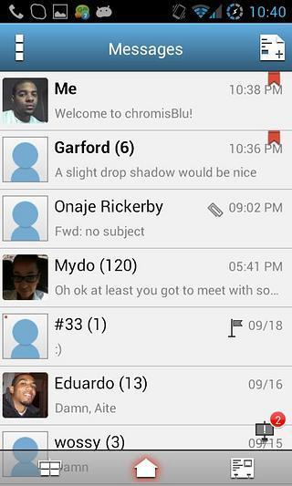 chromisBlu Free Go SMS Theme截图1