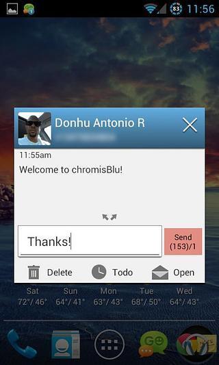 chromisBlu Free Go SMS Theme截图3