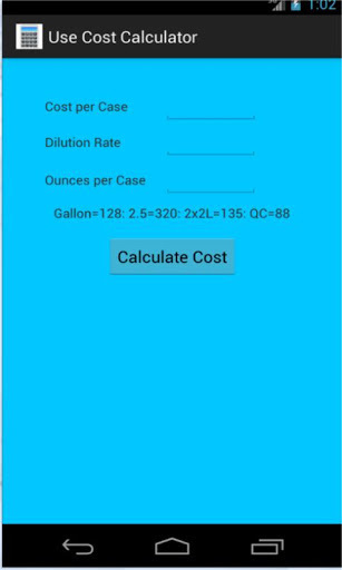 Use Cost Calculator截图2