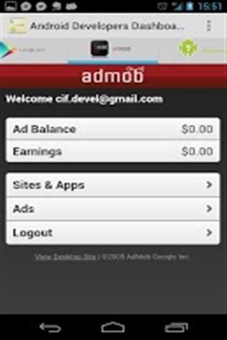 Android Developer Dashboard截图2