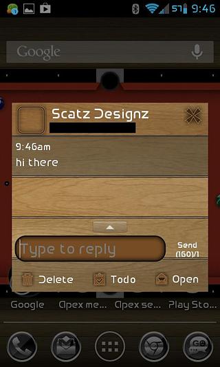 GO SMS PRO WOODGRAIN THEME截图3