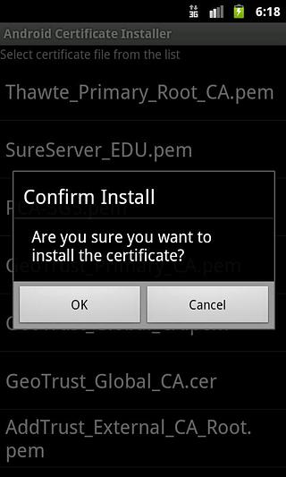 Android Certificate Installer截图1