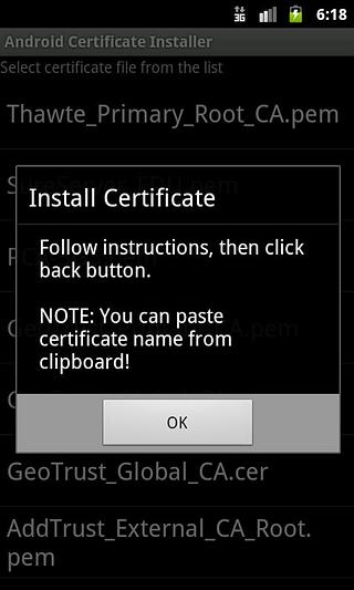 Android Certificate Installer截图4