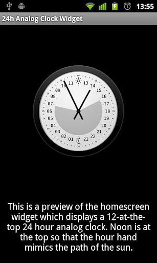 24h Analog Clock Widget截图2
