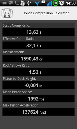 Honda Compression Calculator截图4