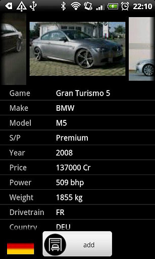 Gran Turismo Car Database截图3